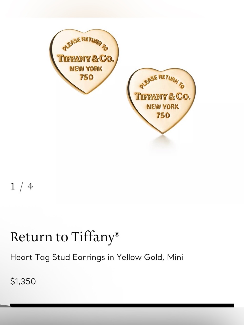 Tiffany & Co. Gold Heart Pendant Necklace and Monogram Medallion Set - Picture 6 of 15